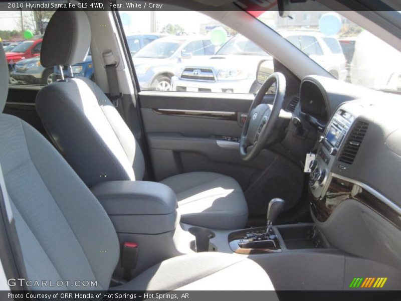 Pearl White / Gray 2010 Hyundai Santa Fe GLS 4WD