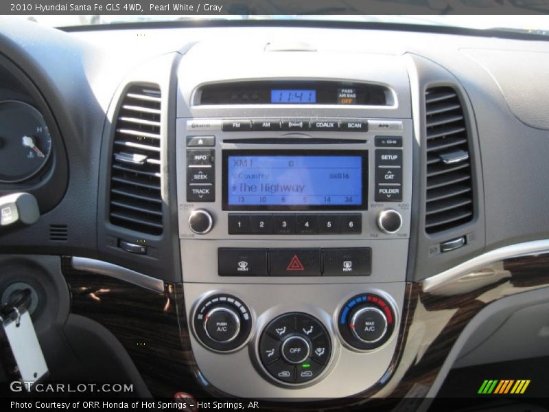 Pearl White / Gray 2010 Hyundai Santa Fe GLS 4WD