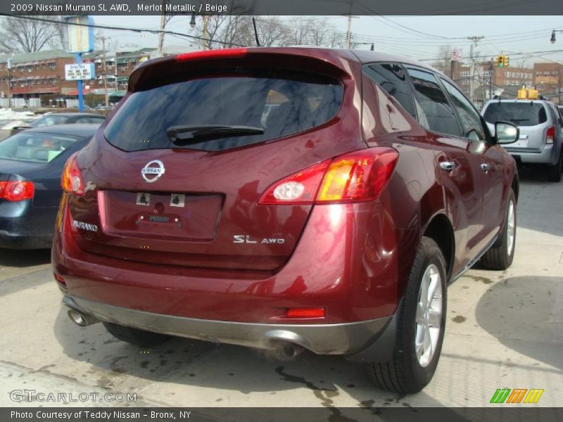 Merlot Metallic / Beige 2009 Nissan Murano SL AWD