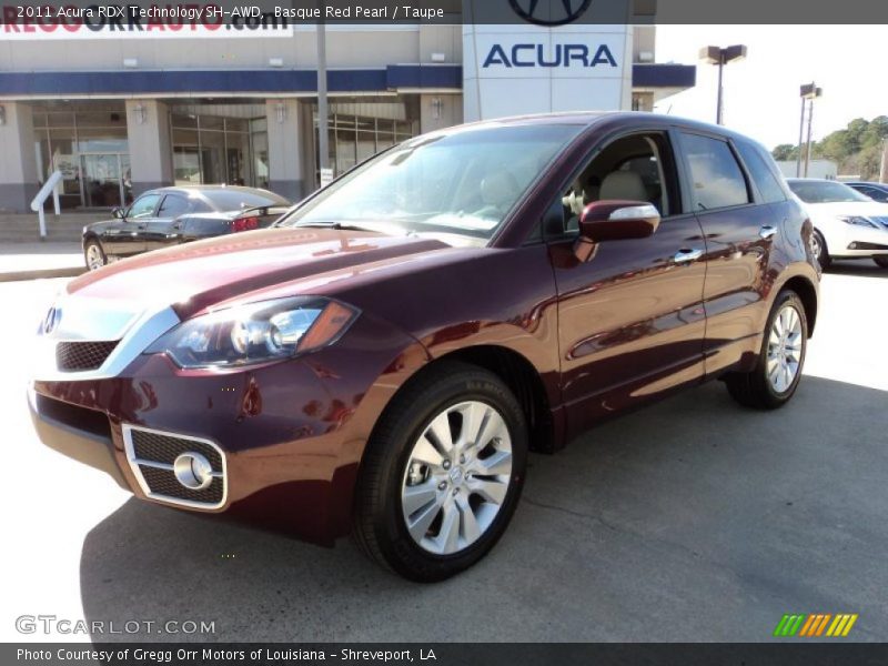 Basque Red Pearl / Taupe 2011 Acura RDX Technology SH-AWD