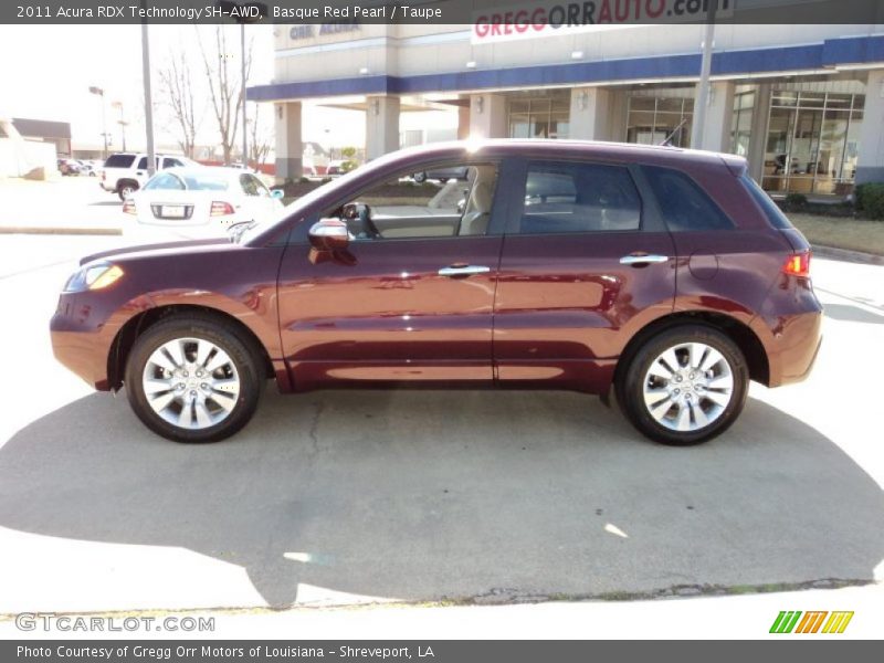 Basque Red Pearl / Taupe 2011 Acura RDX Technology SH-AWD
