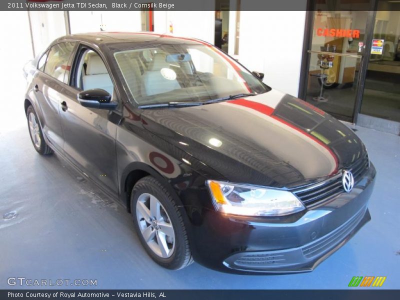 Black / Cornsilk Beige 2011 Volkswagen Jetta TDI Sedan