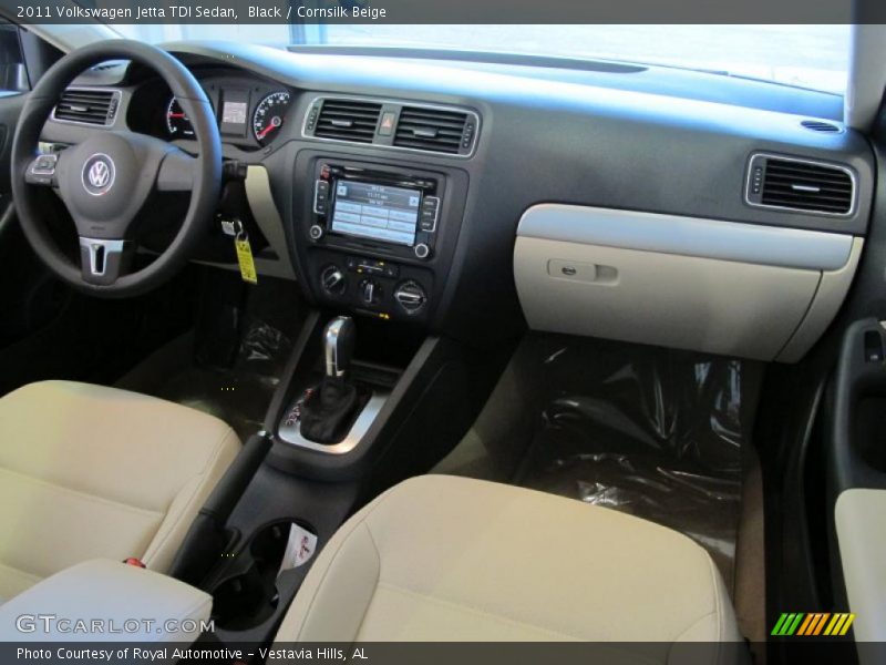 Black / Cornsilk Beige 2011 Volkswagen Jetta TDI Sedan