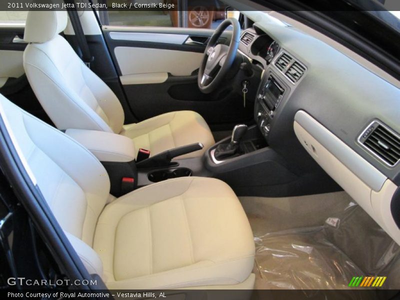 Black / Cornsilk Beige 2011 Volkswagen Jetta TDI Sedan