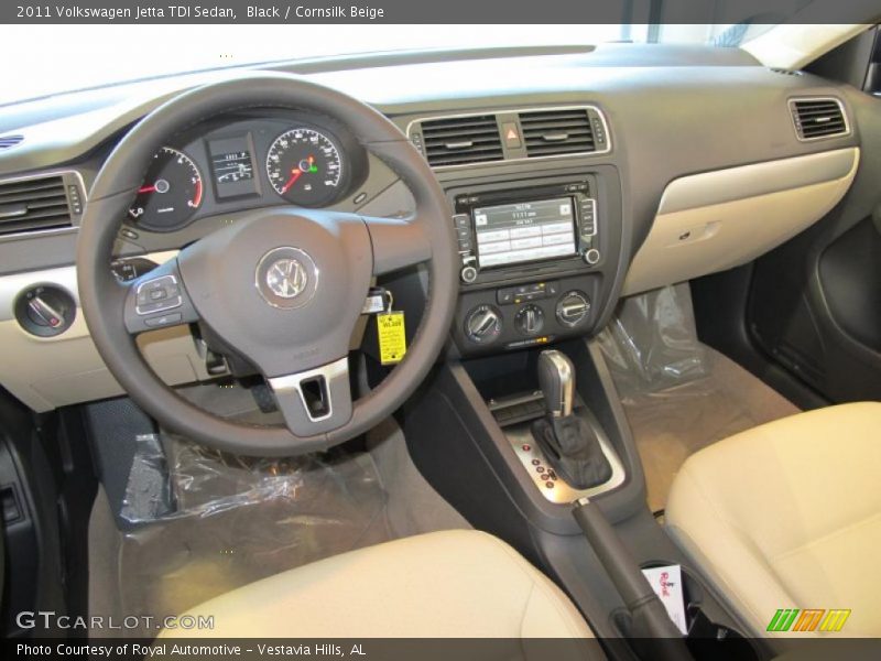 Black / Cornsilk Beige 2011 Volkswagen Jetta TDI Sedan