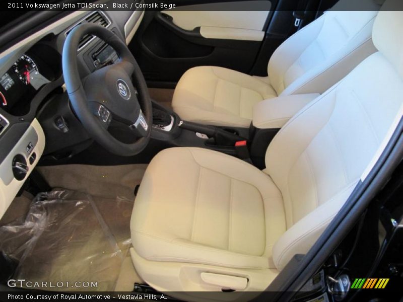 Black / Cornsilk Beige 2011 Volkswagen Jetta TDI Sedan