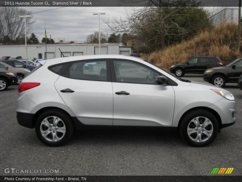 Diamond Silver / Black 2011 Hyundai Tucson GL
