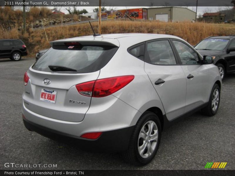 Diamond Silver / Black 2011 Hyundai Tucson GL