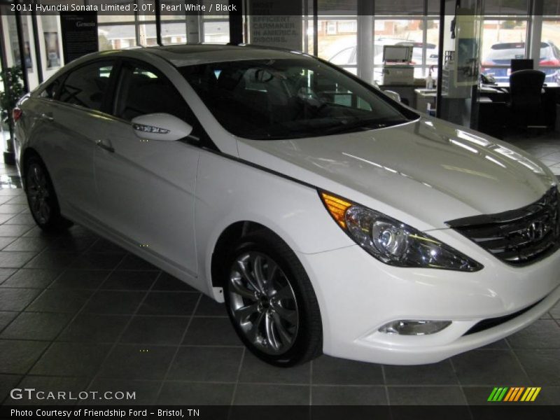 Pearl White / Black 2011 Hyundai Sonata Limited 2.0T