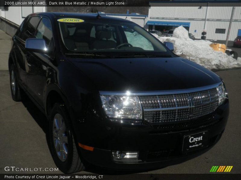 Dark Ink Blue Metallic / Medium Light Stone 2008 Lincoln MKX AWD