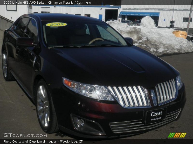 Cinnamon Metallic / Cashmere 2009 Lincoln MKS AWD Sedan