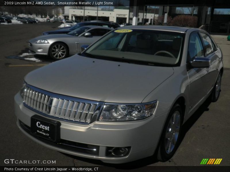 Smokestone Metallic / Light Stone 2009 Lincoln MKZ AWD Sedan