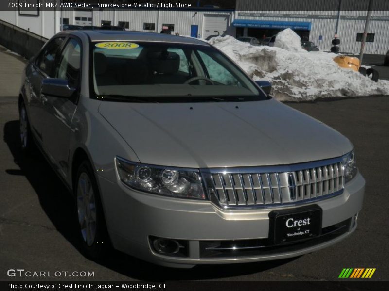 Smokestone Metallic / Light Stone 2009 Lincoln MKZ AWD Sedan