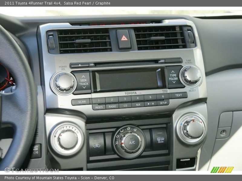 Controls of 2011 4Runner Trail 4x4