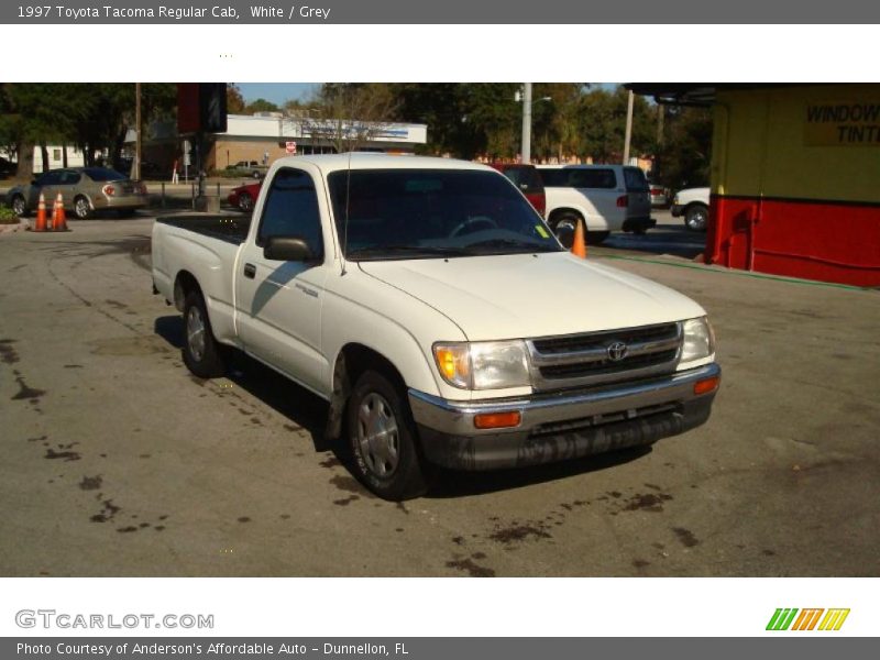 White / Grey 1997 Toyota Tacoma Regular Cab