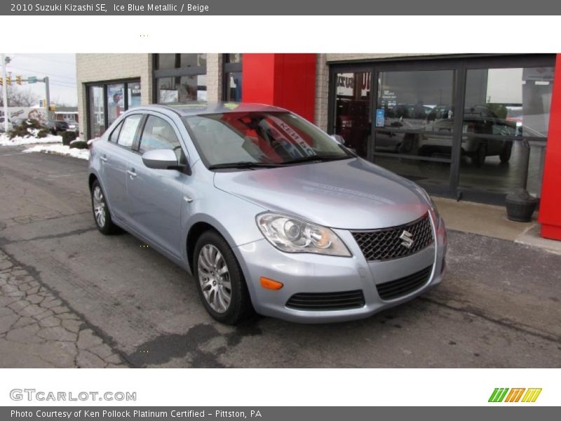 Ice Blue Metallic / Beige 2010 Suzuki Kizashi SE