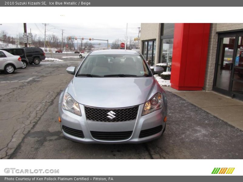 Ice Blue Metallic / Beige 2010 Suzuki Kizashi SE