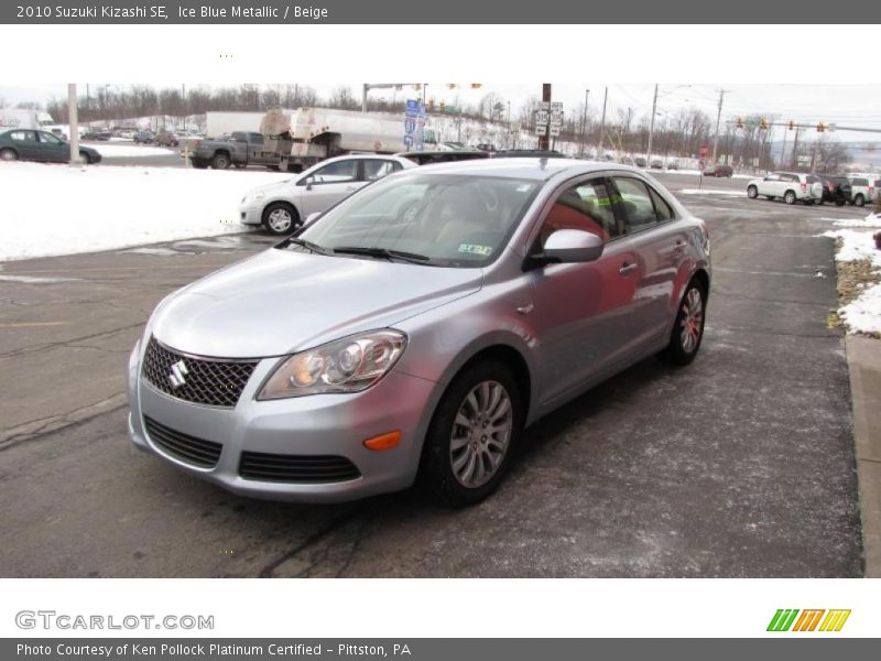 Ice Blue Metallic / Beige 2010 Suzuki Kizashi SE