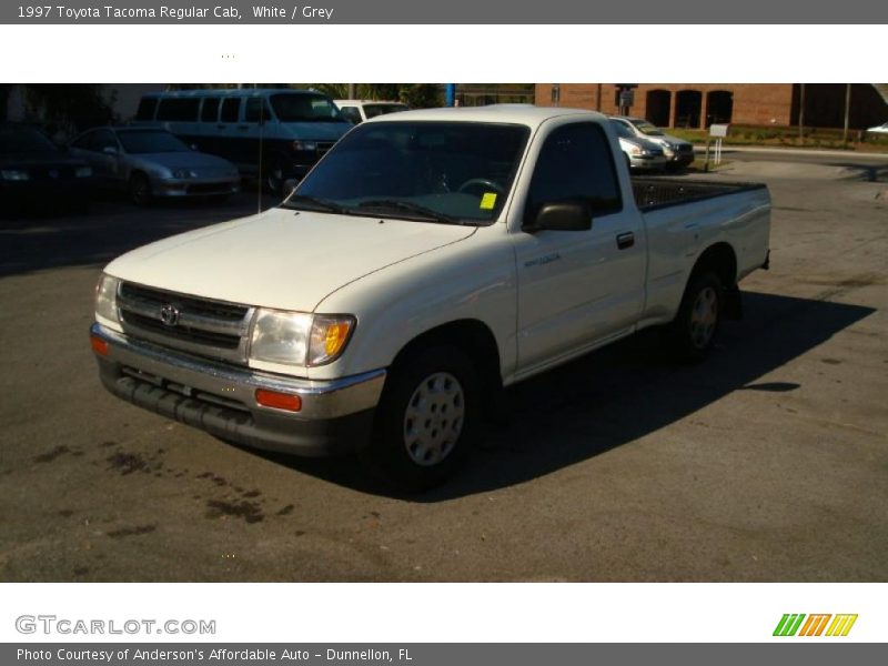 White / Grey 1997 Toyota Tacoma Regular Cab