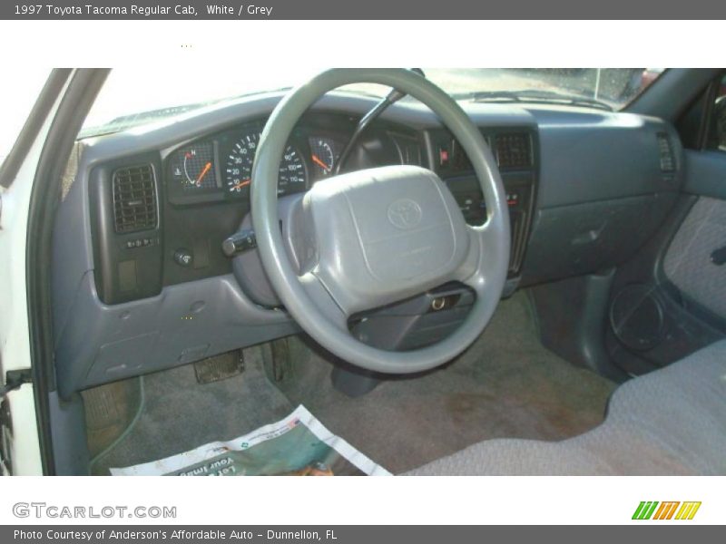 White / Grey 1997 Toyota Tacoma Regular Cab