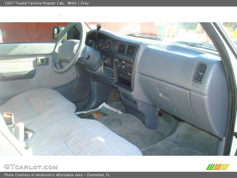 White / Grey 1997 Toyota Tacoma Regular Cab