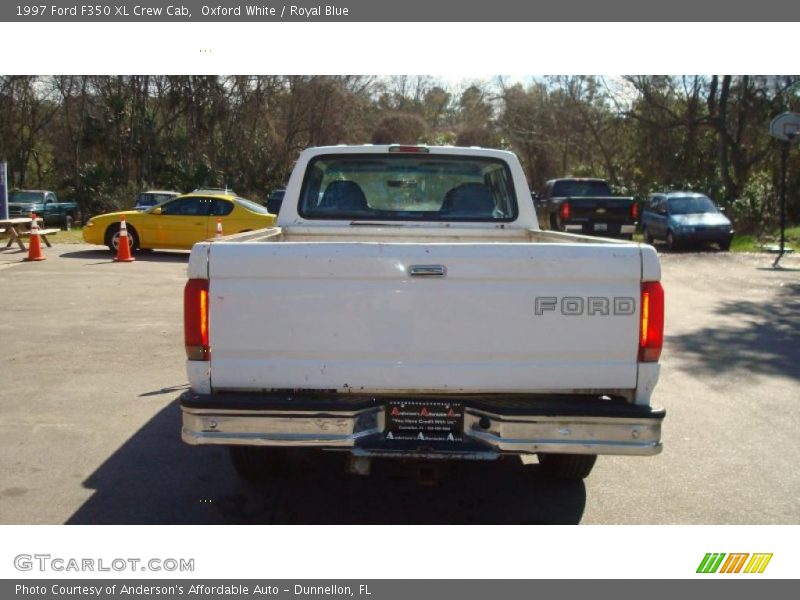 Oxford White / Royal Blue 1997 Ford F350 XL Crew Cab