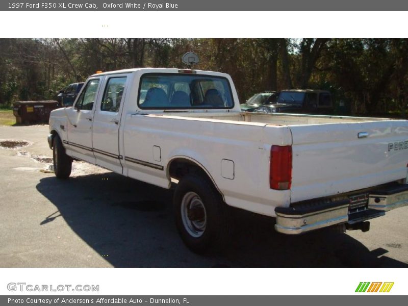 Oxford White / Royal Blue 1997 Ford F350 XL Crew Cab