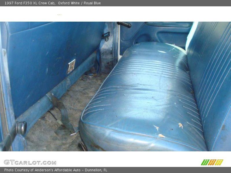 Oxford White / Royal Blue 1997 Ford F350 XL Crew Cab