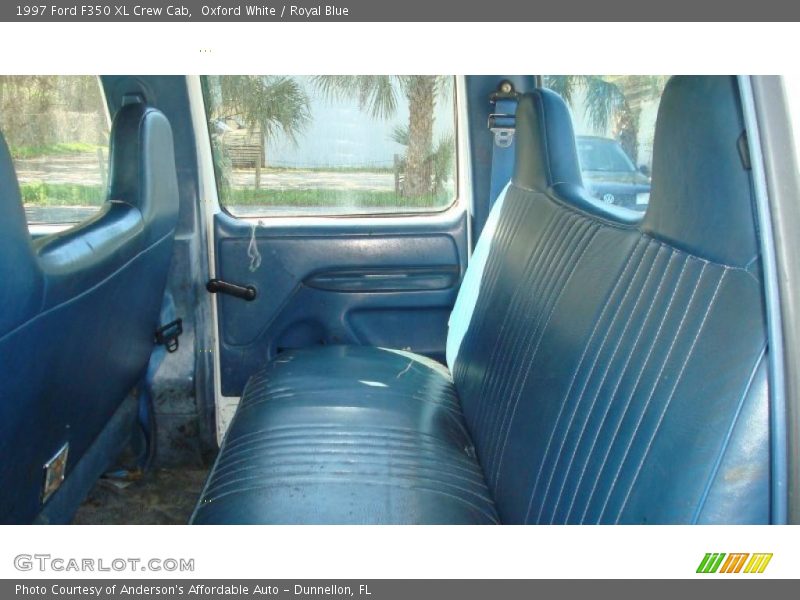 Oxford White / Royal Blue 1997 Ford F350 XL Crew Cab