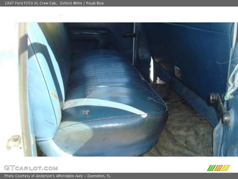 Oxford White / Royal Blue 1997 Ford F350 XL Crew Cab