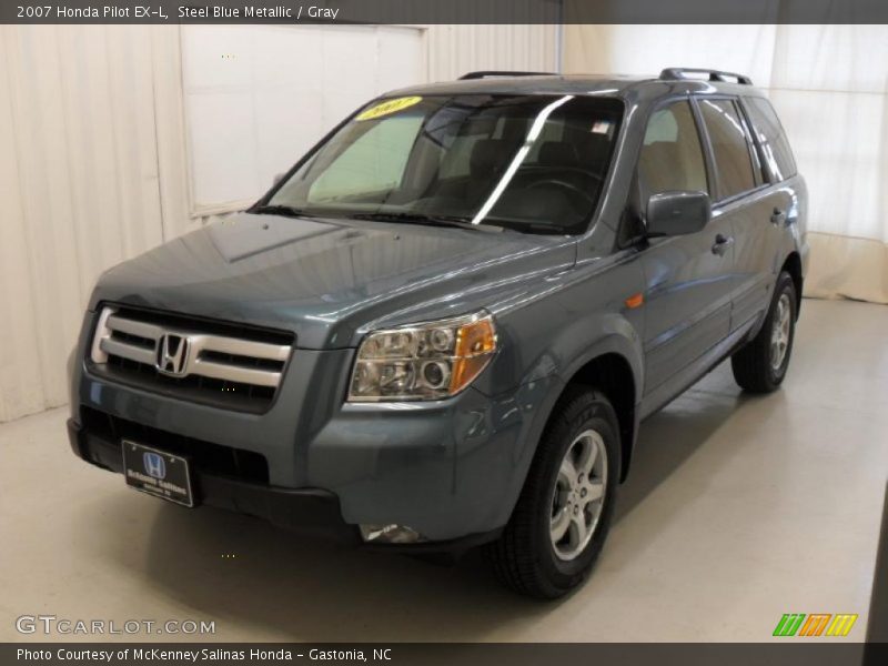 Steel Blue Metallic / Gray 2007 Honda Pilot EX-L