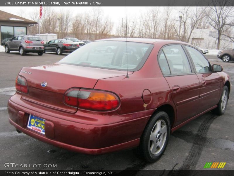 Redfire Metallic / Gray 2003 Chevrolet Malibu LS Sedan