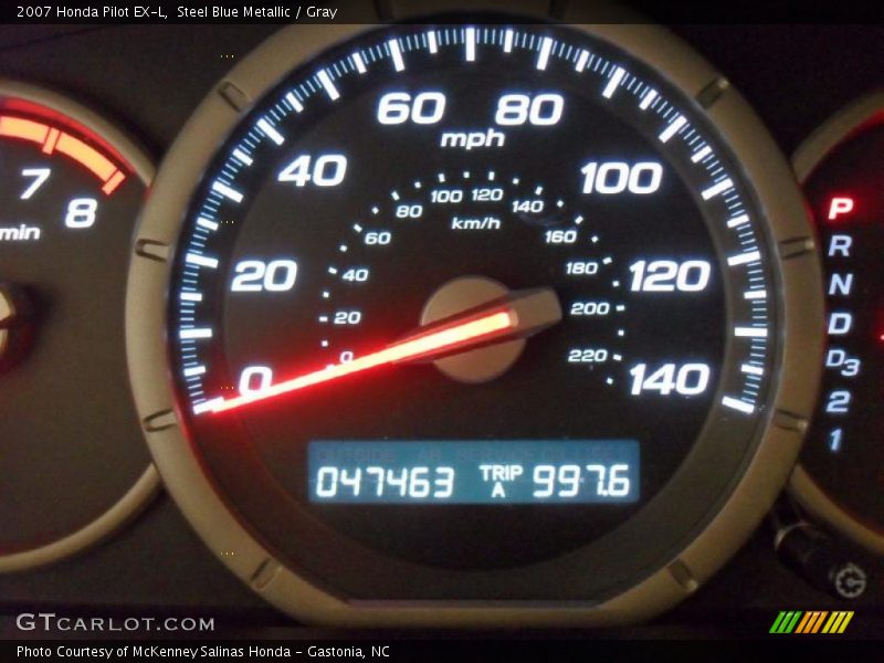 Steel Blue Metallic / Gray 2007 Honda Pilot EX-L