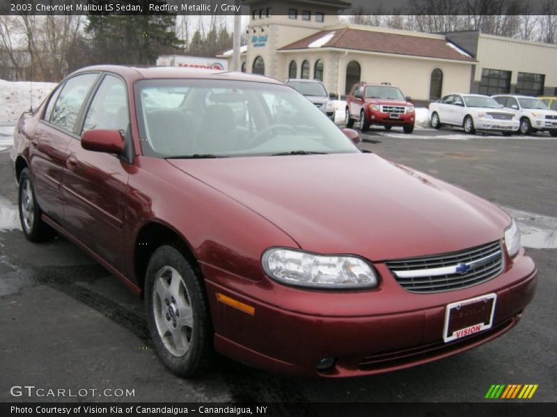 Redfire Metallic / Gray 2003 Chevrolet Malibu LS Sedan