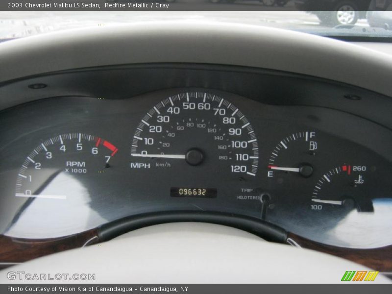 Redfire Metallic / Gray 2003 Chevrolet Malibu LS Sedan