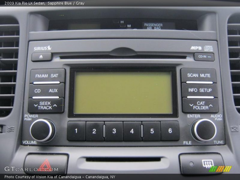Controls of 2009 Rio LX Sedan