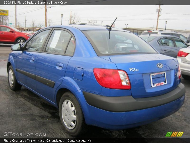 Sapphire Blue / Gray 2009 Kia Rio LX Sedan