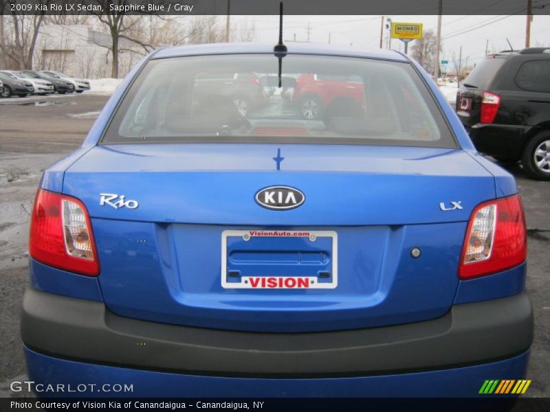 Sapphire Blue / Gray 2009 Kia Rio LX Sedan