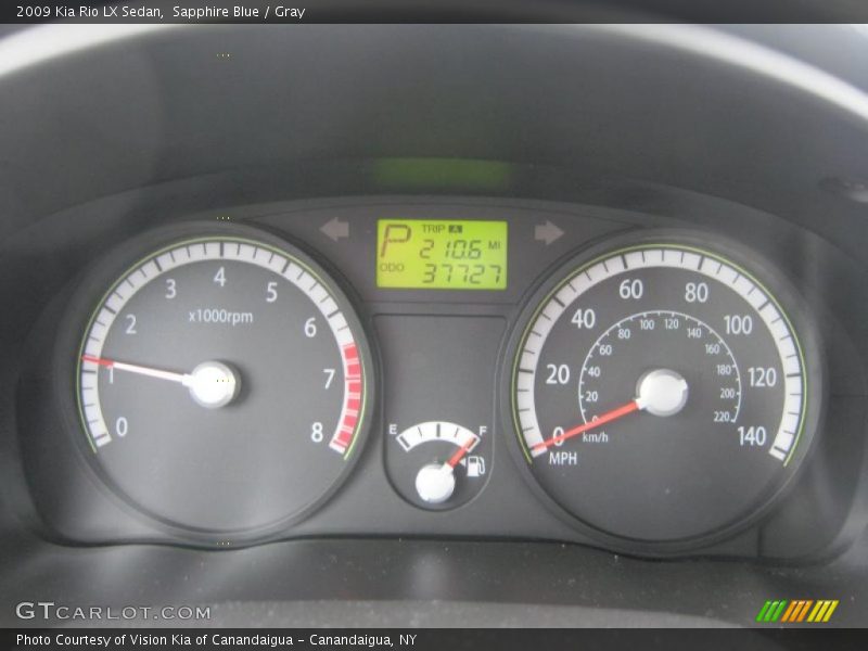  2009 Rio LX Sedan LX Sedan Gauges