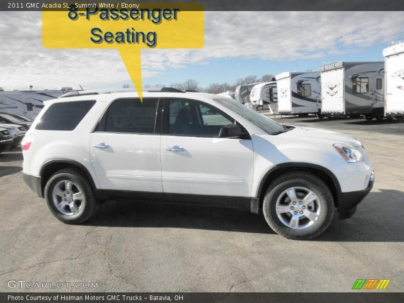 Summit White / Ebony 2011 GMC Acadia SL
