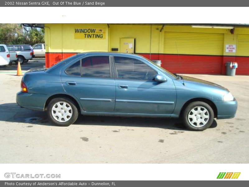Out Of The Blue / Sand Beige 2002 Nissan Sentra GXE