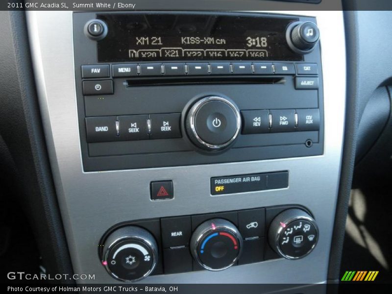 Summit White / Ebony 2011 GMC Acadia SL