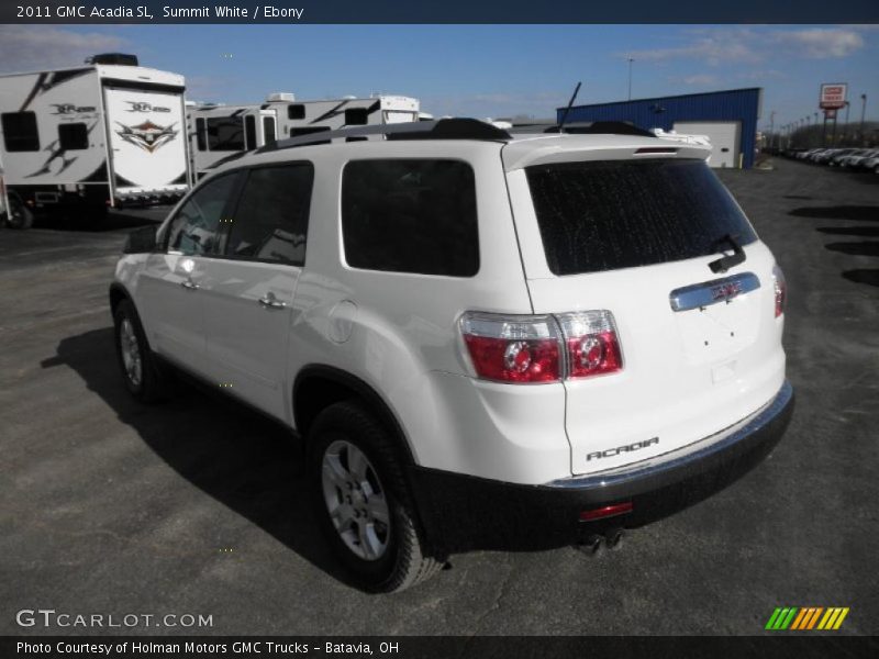 Summit White / Ebony 2011 GMC Acadia SL