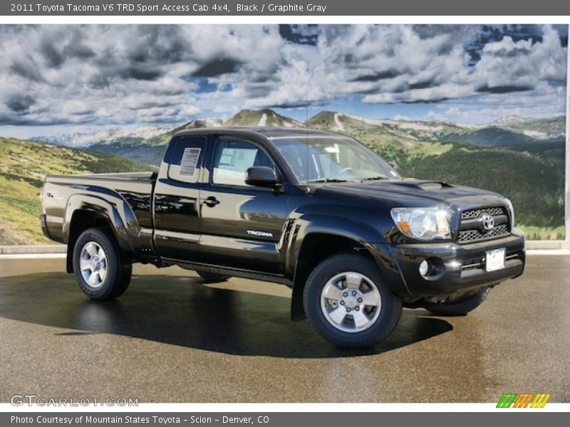 Black / Graphite Gray 2011 Toyota Tacoma V6 TRD Sport Access Cab 4x4