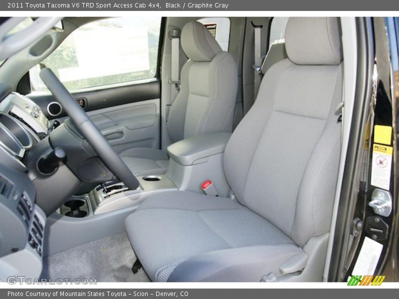  2011 Tacoma V6 TRD Sport Access Cab 4x4 Graphite Gray Interior