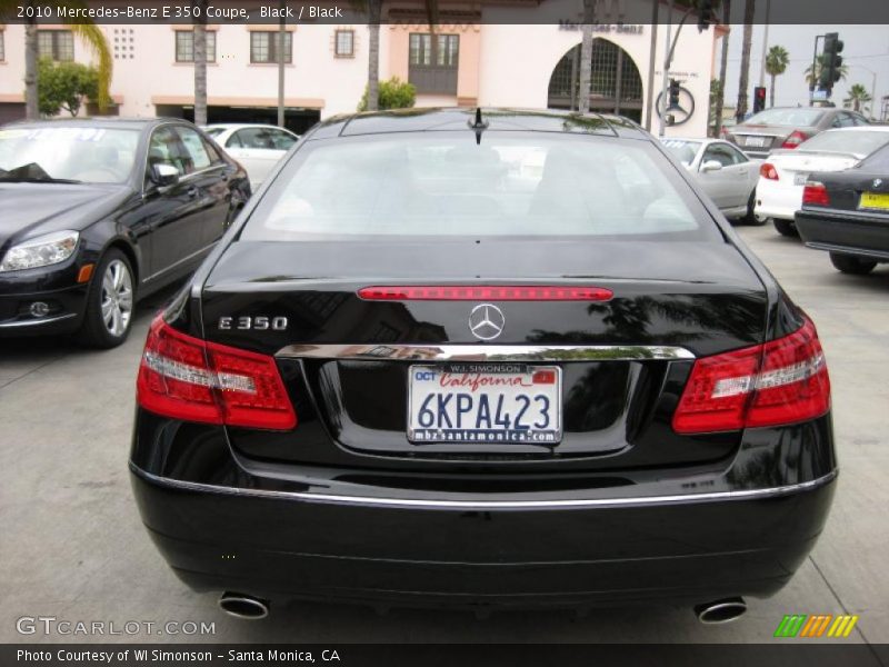 Black / Black 2010 Mercedes-Benz E 350 Coupe