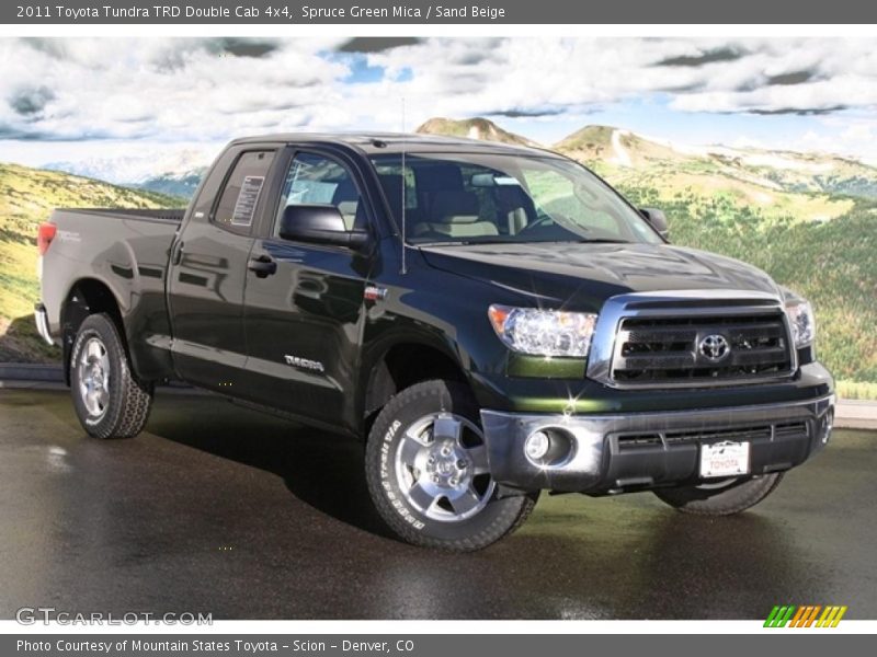 Spruce Green Mica / Sand Beige 2011 Toyota Tundra TRD Double Cab 4x4