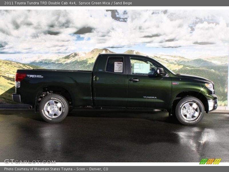 Spruce Green Mica / Sand Beige 2011 Toyota Tundra TRD Double Cab 4x4