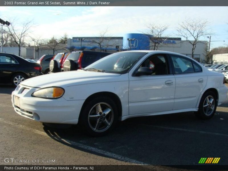 Summit White / Dark Pewter 2003 Pontiac Grand Am SE Sedan