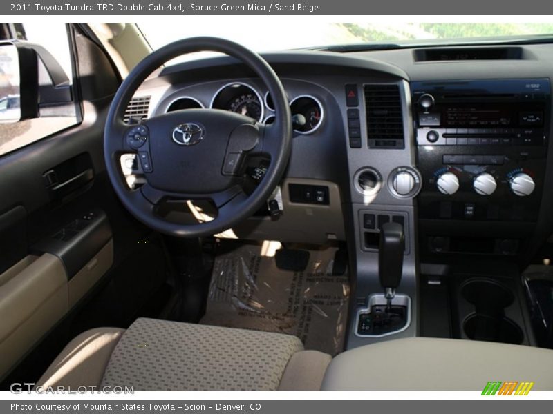 Spruce Green Mica / Sand Beige 2011 Toyota Tundra TRD Double Cab 4x4